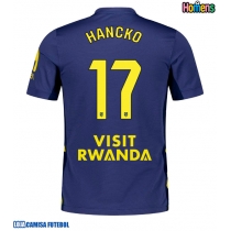 Camisa de Futebol Atletico Madrid David Hancko #17 Equipamento Secundário 2025-26 Manga Curta
